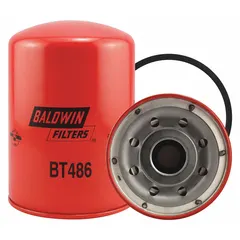 Spin-on oil filter with cellulose media for removing contaminants from engine oil. Includes furnished gasket for installation. Overall height 7 in, thread size 1 1/2"-12. Interchanges with FleetGuard LF3567.