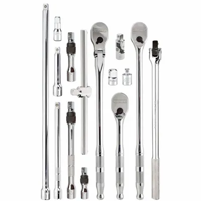 PROTO Hand Ratchet Set: Pear, Reversible, 10 in Overall Lg, 6° Min Arc Swing - Flex-Head Ratchet Sets