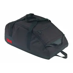 Canvas storage bag for respirators, black, 13 inches long, with shoulder strap. Suitable for carrying and storing respirators in industrial or workplace settings where respiratory protection is used.
