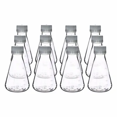 OEM Erlenmeyer Flask, PETG, 500 mL, 17.6 fl oz, Sterile - Plastic Erlenmeyer Flasks