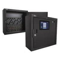 Key Cabinet: 64 Key Capacity, Digital Lock, Steel, Black, 25 in Ht, 27 in Wd, 11 in Dp, Wall Mount (MPN EA-100249-M00)