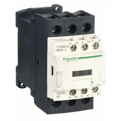 SCHNEIDER Magnetic Contactor: Non-Reversing, 3 Poles, NEMA Size 0, 18 A - Non-Reversing NEMA Contactors