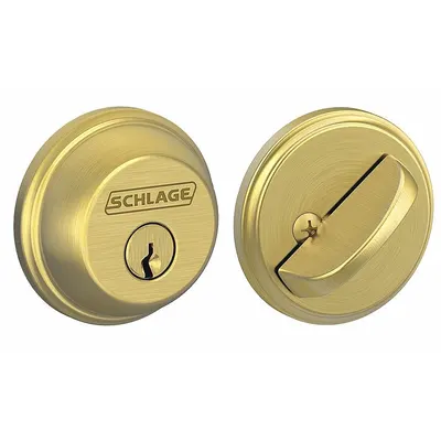 SCHLAGE B60N 608 Standard Cylindrical Deadbolt, Oxidized Satin Brass, C Keyway - Standard Cylindrical Deadbolts