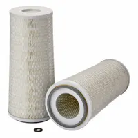 Round engine air filter with axial seal. Outside diameter 7 in, inside diameter 3 17/32 in. Designed for use in heavy-duty truck applications to remove airborne contaminants from intake air
