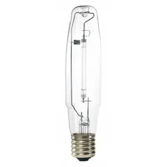This 401.5 W high pressure sodium lamp features an ED18 shape and Mogul Screw (E39) base. With a color temperature of 2100K, it is suitable for universal burning positions in industrial and outdoor lighting applications such as warehouses, parking lots, and street lighting.