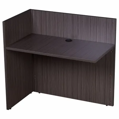 BOSS Desk Return: Melamine, Driftwood, 29 in Overall Ht, 42 in Overall Wd - Reception Desks