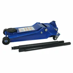 Manual-handle mechanical floor jack with 3.5 ton load capacity. Steel body construction. Compliant with ASME PASE standards. Used for lifting heavy loads in automotive and industrial maintenance settings.