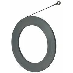 Steel oil gauging tape blade refill, 100 ft long, single-sided, graduated in inches, with a silver finish. SAE-rated for measuring oil levels in storage tanks and industrial containers. Compatible with CRESCENT LUFKIN oil gauging tapes.