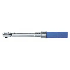 Ratcheting micrometer torque wrench with 1/4 in square drive. Torque range 40 in-lb to 200 in-lb. Used for precision tightening of fasteners in assembly and maintenance applications where controlled torque is required.