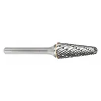 SGS PRO Carbide Bur: Ball-Nosed Cone, SL-3, Steel Cut, 3/8" x 1 1/16" Head, 1/4" Shank (MPN 19373)