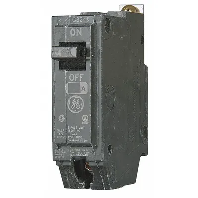 GE Miniature Circuit Breaker: THQB, 45 A, 120/240V AC, Single Phase, 10kA at 120/240V AC - THQB & THHQB Series, Bolt-On GE Miniature Circuit Breakers