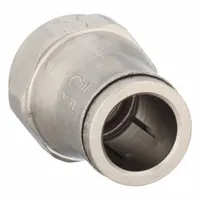 Nickel-plated brass tube fitting with push-to-connect connection on one end and male BSPP thread on the other. Accepts 10 mm OD tubing and 1/4 in pipe size. Suitable for pneumatic or low-pressure fluid systems requiring tool-free installation