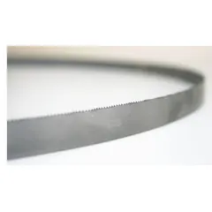 Bi-metal blade designed for deep cut saws requiring lengths of 44-7/8 inches and longer. With 14 teeth per inch, it cuts solid stock materials including aluminum, copper tube, soft alloys, steel, and steel alloys. Suitable for metal fabrication and maintenance tasks.