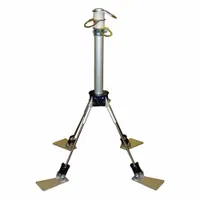 This reinstallable bracket anchor is designed for fall protection on inclined wood roofs with nail-strip compatible seams. It features a bolt-on aluminum construction with a swivel D-ring and a 310 lb capacity. Suitable for use on concrete or wood surfaces