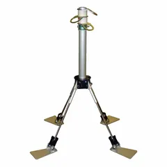 This reinstallable bracket anchor is designed for fall protection on inclined wood roofs with nail-strip compatible seams. It features a bolt-on aluminum construction with a swivel D-ring and a 310 lb capacity. Suitable for use on concrete or wood surfaces.