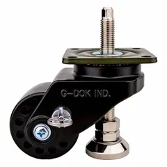 FOOT MASTER Plate Caster: Nylon Tread, 75 mm Wheel Dia, 110 mm Mounting Ht, 1,543 lb Load Capacity (MPN GDH-75-BSF-NYD-FBL). Key specifications — Brand: FOOT MASTER; Frame Color: Black.