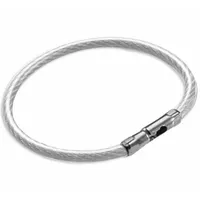 Twisty Key Ring: 1 1/2 in Key Ring Dia, Metal, Clear, 5 PK (MPN 7111005)