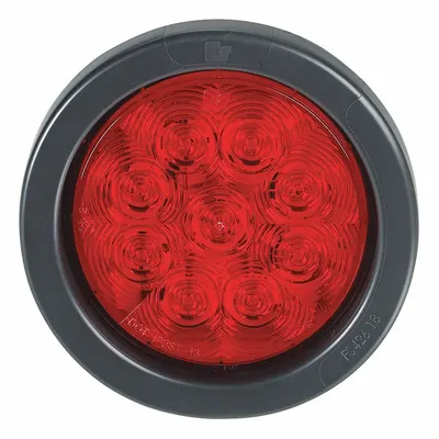 FEDERAL SIGNAL Stop/Turn/Tail Light: LED, Stop Light, Red, Round, 4 5/16 in Overall Dia - Stop Lights