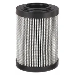 Hydraulic cartridge filter element with fiberglass media, 20 micron rating. Used in industrial hydraulic systems to remove contaminants from fluid, protecting pumps, valves, and actuators. Suitable for mobile equipment, machine tools, and power units.