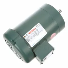 C-Face 3-phase AC motor with Totally Enclosed Fan Cooled enclosure. Rated 1 hp, 575V AC, 1760 RPM, full load current 1.36 A. Suitable for industrial equipment such as pumps, fans, conveyors, and compressors requiring a compact general-purpose motor.