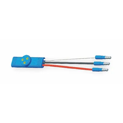 GROTE 66904 Pigtail: Slim-Line 0.18 in Male Bullet, 3 Wires, 5 in, 14 AWG - Automotive Pigtails