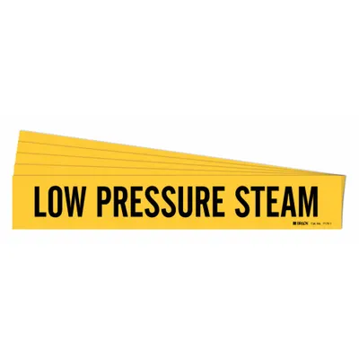BRADY Low Pressure Steam Adhesive Pipe Marker - Low Pressure Steam Adhesive Pipe Markers