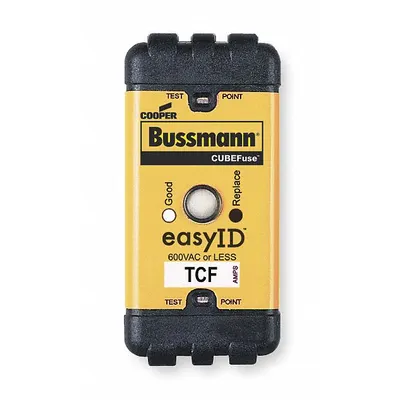 BUSSMANN Fuse: Class CF, TCF Series, Time-Delay, 80 A, 600 V AC, 300 V DC - Time-Delay Cube Fuses