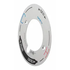 Chrome-finished metal trim part for Symmons shower valves. Designed as tub and shower trim with zero handles. Used to replace or upgrade the dial on compatible Symmons shower valves in residential or commercial facilities.