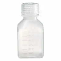 NALGENE Graduated Bottle: 60 mL, 2 fl oz, PPCO, Natural, 24 mm Screw Closure Size, Square, Graduated (MPN 2016-0060)