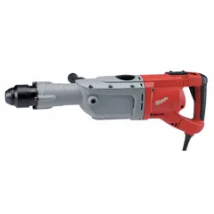 This SDS-Max L-Shape corded rotary hammer delivers 19.9 ft-lb impact energy and operates at 975 to 1950 bpm in Hammer & Rotate mode. Powered by 120V AC at 15 A, it has a 2-inch capacity. Suitable for heavy-duty drilling and chipping in concrete, masonry, and stone.