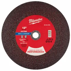Type 1 cut-off wheel for carbon and stainless steel. 30 grit aluminum oxide construction. Suitable for fabrication, maintenance, and metalworking tasks requiring clean cuts.
