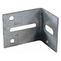 This jamb bracket supports garage door rollers at the vertical door frame. It guides the door during opening and closing. Sold as a 2-pack, it is a common replacement part for residential or light-commercial garage door systems