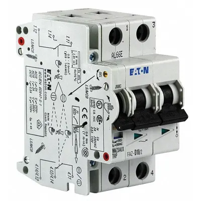 EATON Auxiliary Contact: Auxiliary Contact, 2 A Amps, FAZ Circuit Breakers - Eaton Circuit Breaker Auxiliary Contacts