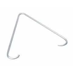 Hanger accessory for suspending industrial fluorescent fixtures from ceilings or overhead structures. Includes top mount fixture hanger. Unfinished finish. Dimensions: 6 in height, 6 in width.