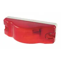 GROTE Side Turn Marker Lamp: Incandescent, Stop Light, Red, Rectangular, 2 in Overall Ht, Pigtail (MPN 53062)