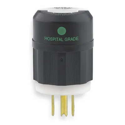 LEVITON Straight Blade Plug: Hospital Grade, 5-15P, 125V AC, 15 A, 2 Pole, 3 Blade - General Purpose Plugs
