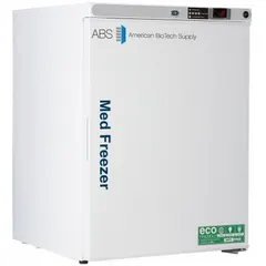 This undercounter pharmacy freezer provides 4 cu ft of storage capacity with an adjustable temperature range of -30°C to -20°C, suitable for preserving temperature-sensitive medications, vaccines, and biological samples. It features manual defrost and a right-hinged door for convenient access in clinical or laboratory settings.