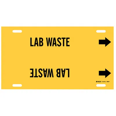 BRADY Lab Waste Strap-On Pipe Marker - Lab Waste Strap-On Pipe Markers