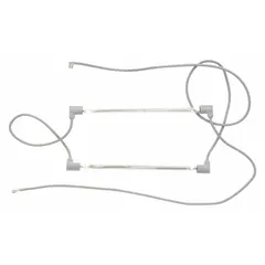 OEM defrost heater assembly for refrigerators and freezers. Designed to melt frost from evaporator coils during the defrost cycle, restoring proper airflow and cooling performance.