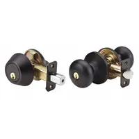 MASTER LOCK Door Locket-Deadbolt Combo: Office Knob Locksets, Bronze (MPN BCC0612PKA4)