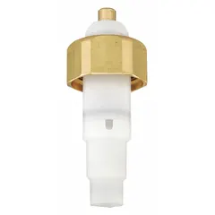 Cartridge assembly with bonnet for ACORN Apex series shower valves. Includes a timing needle for adjustment. Used to replace the internal valve mechanism controlling water flow and temperature in bathtubs and showers.