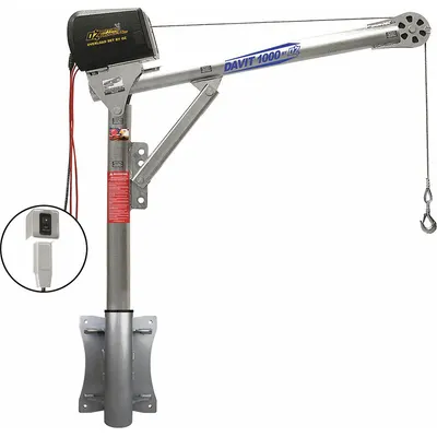 OZ LIFTING PRODUCTS Steel Davit Crane Kit with Wall Base - Steel Davit Crane Kits with Bases