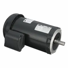 This Dayton C-Face 3-phase AC motor delivers 3 hp at 3500 RPM on 230/460V AC, drawing 7.02/3.51 A full load current. The totally enclosed fan-cooled (TEFC) enclosure protects against dust and moisture. Suitable for industrial equipment such as pumps, fans, conveyors, and compressors.