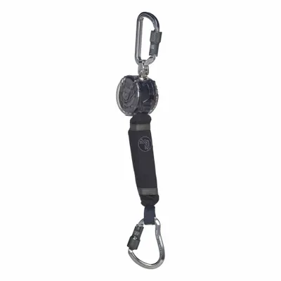 MSA Self Retracting Lifeline: Aluminum Carabiner Anchor, Harness Aluminum Carabiner - Arc-Flash Rated Personal SRLs