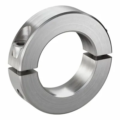 RULAND MANUFACTURING Shaft Collar: 2-Piece, Inch, Round, Clamp-On, 1 11/16 in Bore Dia - Stainless Steel Shaft Collars