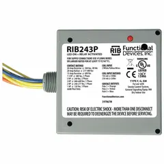 General purpose power relay with 20 A rating and 3PST-NO contact configuration. Features a 0.50 in NPT nipple size for conduit mounting. Pre-wired for quick installation. Suitable for switching loads in HVAC, lighting, and industrial control panels.