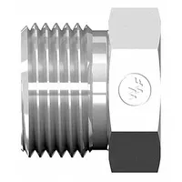 This WEATHERHEAD compression fitting plug is a flareless bite-type design from the 7000 SERIES EMERTO. Made of carbon steel with a 7/8"-14 thread size, it seals the end of tubing runs in hydraulic, pneumatic, and lubrication systems