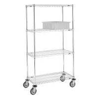 METRO Wire Shelving Unit: 60 in x 24 in x 67 7/8 in, Dry, Split Sleeve, 4 Shelves, Silver (MPN PK1053)