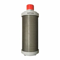 Compressed air treatment replacement part for industrial exhaust systems. Features a 1-inch connection to reduce noise from pneumatic equipment such as valves and cylinders. Suitable for use in manufacturing and processing plants.