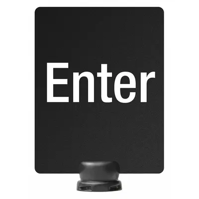 LAVI Sintra Sign: Black, Enter Message, 11 in Overall Lg, 8 1/2 in Overall Wd - Signs for Post Tops